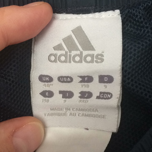 Navy Blue Athletic Adidas Shorts - Picture 3 of 4